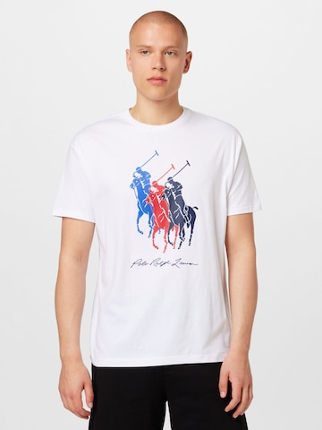 T-Shirt Polo Ralph Lauren en blanc : devant