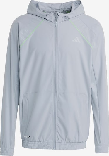 Džemperis treniruotėms 'Tech Apparel' iš ADIDAS PERFORMANCE, spalva – sidabro pilka / šviesiai žalia, Prekių apžvalga