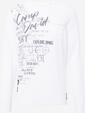 T-Shirt CAMP DAVID en blanc : devant