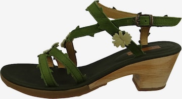 EL NATURALISTA Strap Sandals in Green