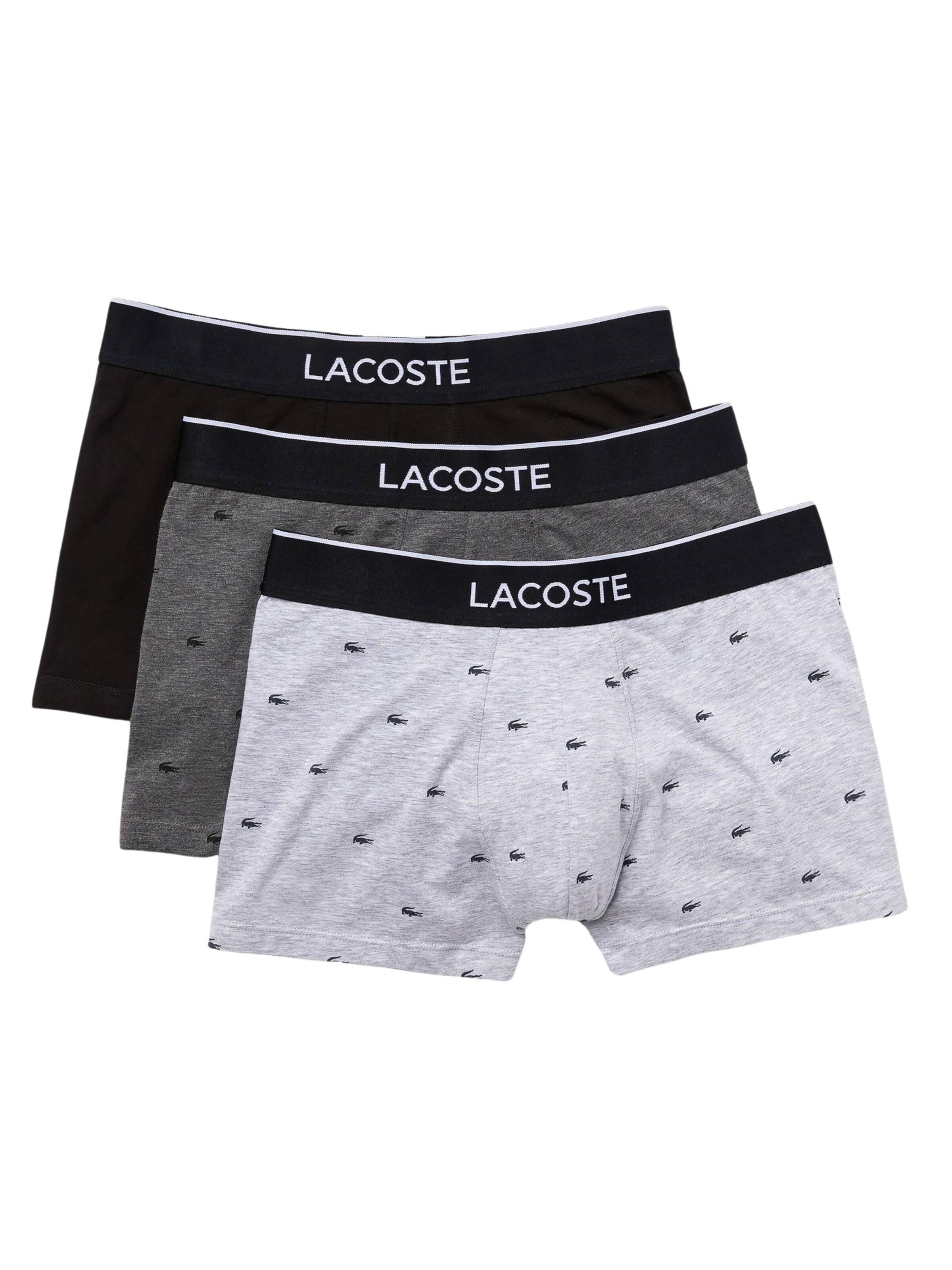 LACOSTE Обычный Шорты Боксеры в Серый: спереди