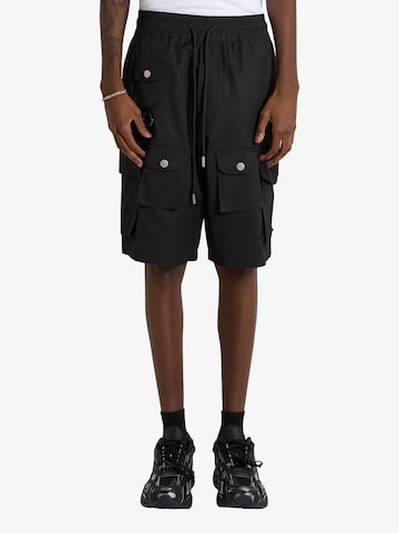 Yes London - Loosefit Calças cargo em preto: frente