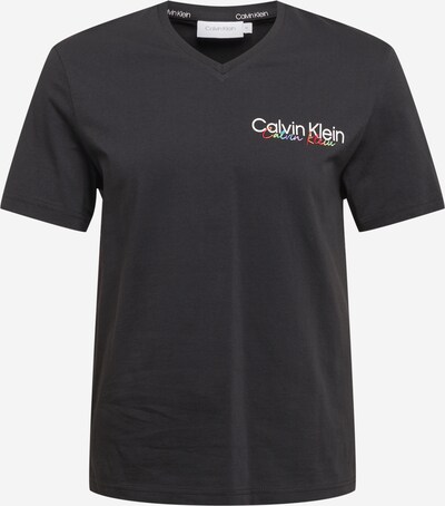 Calvin Klein T-Shirt 'PRIDE' in türkis / kiwi / hellrot / schwarz / weiß, Produktansicht