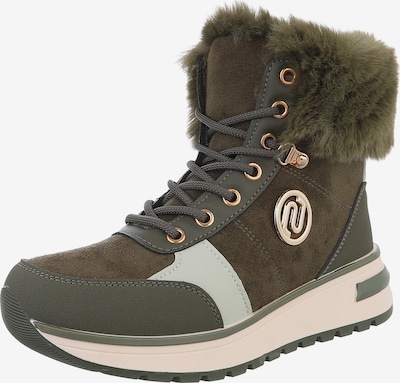 Ital-Design High Heels ' Plateaustiefeletten ' in grün, Produktansicht