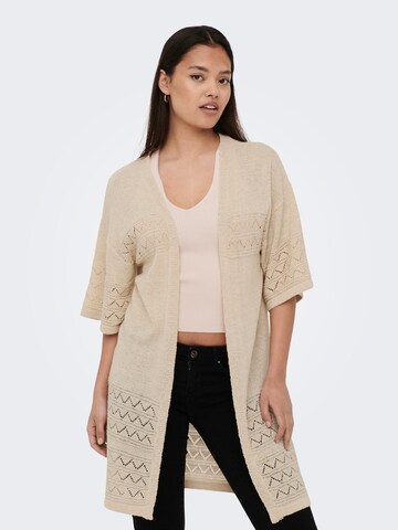 JDY Knit cardigan in Beige: front