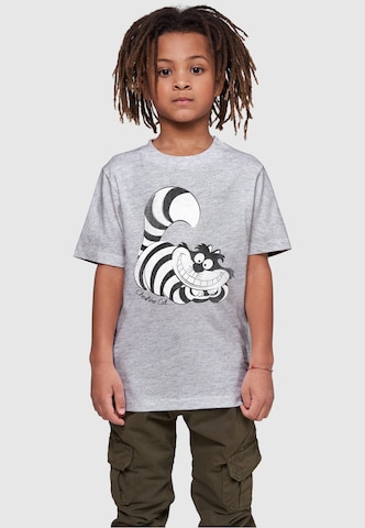 ABSOLUTE CULT Shirt 'Alice in Wonderland - Cheshire Cat' in Grijs: voorkant