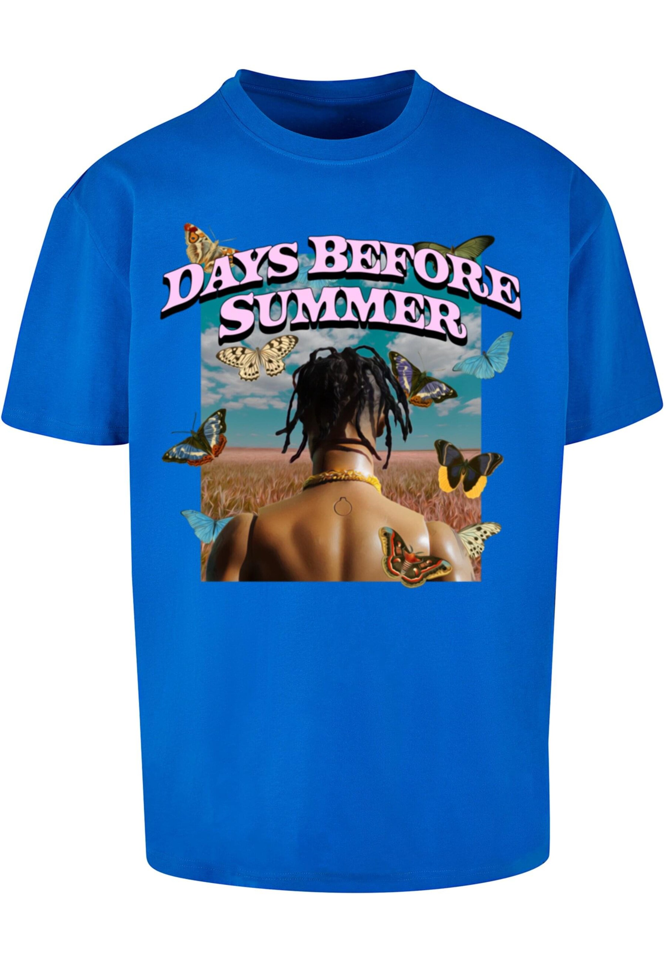 MT Upscale Koszulka 'Days Before Summer' w kolorze niebieski: przód