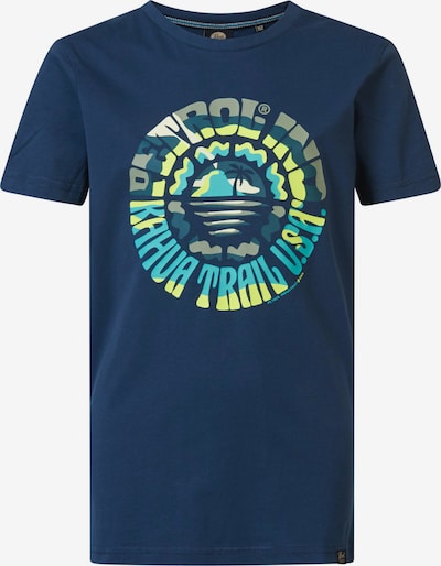 Petrol Industries T-Shirt in navy / aqua / gelb / khaki, Produktansicht