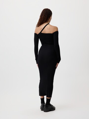 Rochie tricotat 'Rosa' de la LeGer by Lena Gercke pe negru
