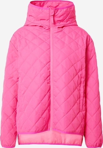 Derbe Between-Season Jacket 'Quiltby Short' in Pink: front