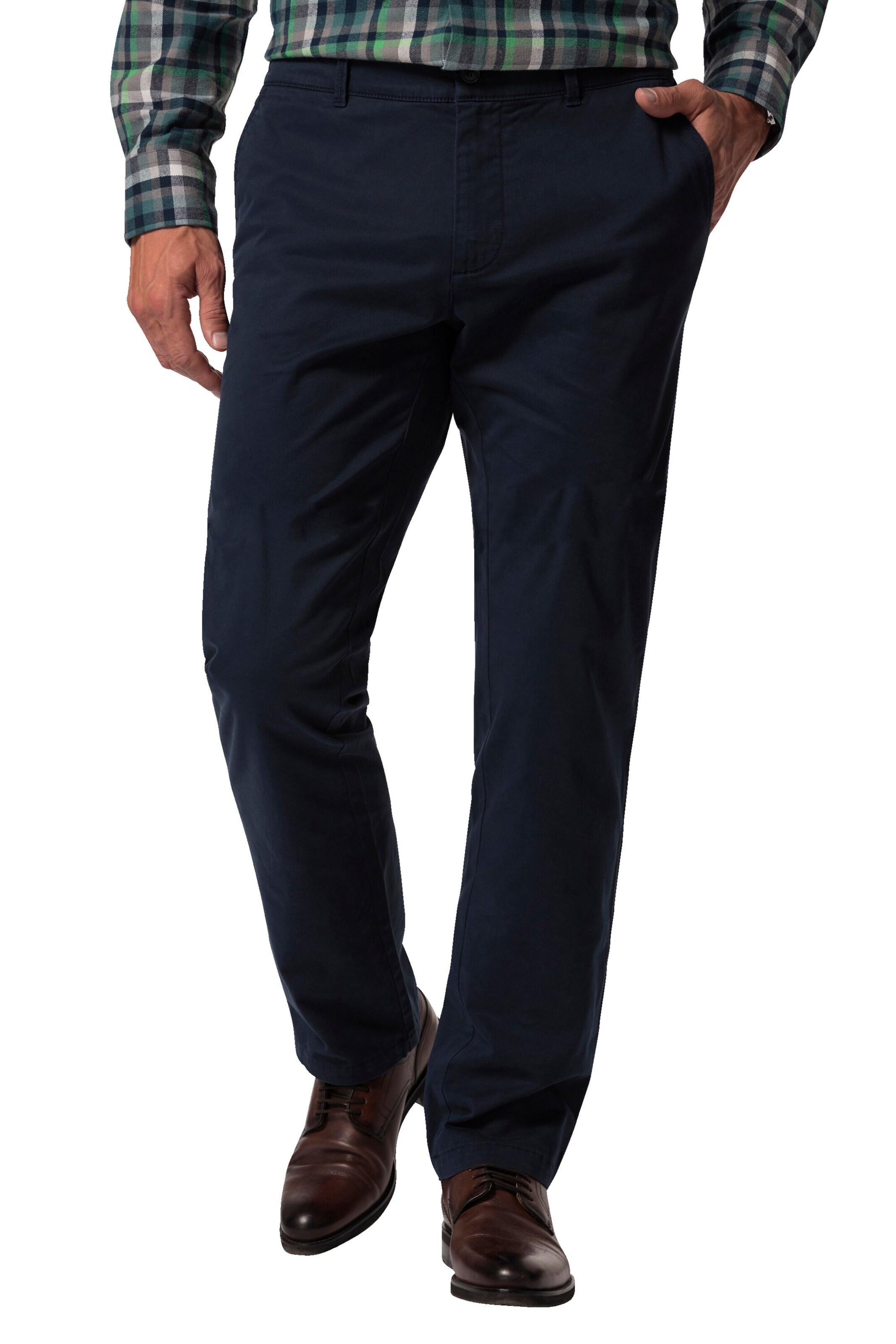 Boston Park Regular Chinohose in Blau: Vorderseite