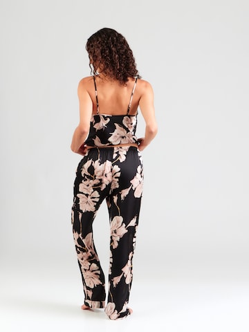 Pantaloni de pijama 'Flower' de la Hunkemöller pe negru
