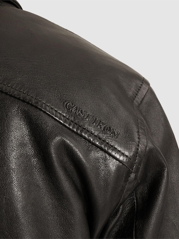 CAST IRON Kurtka przejściowa 'Leather jacket' w kolorze szary