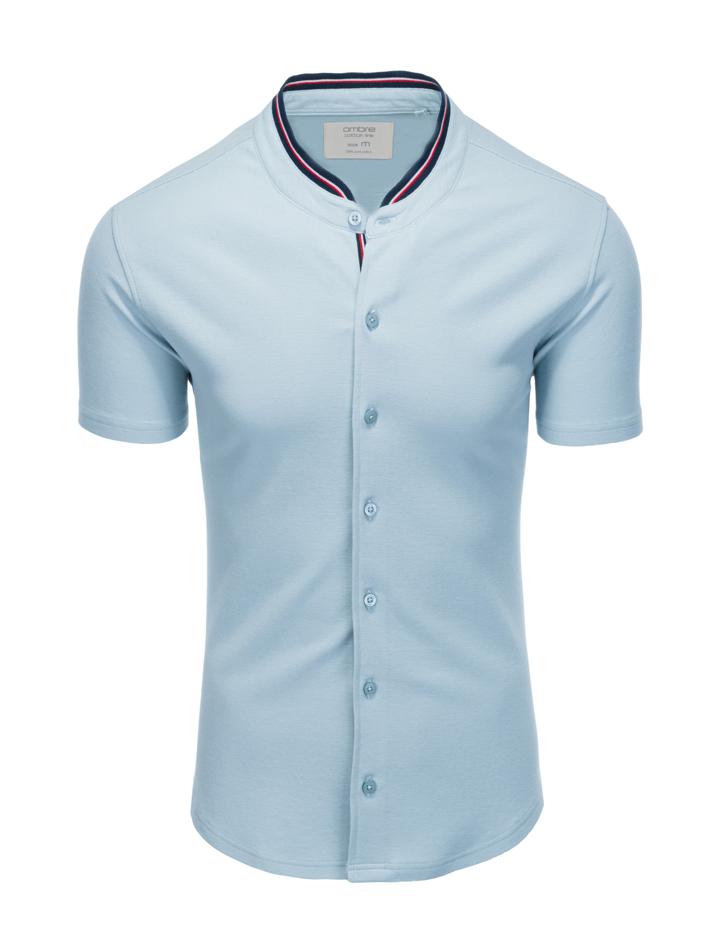 Ombre Slim fit Button Up Shirt 'K543' in Blue: front