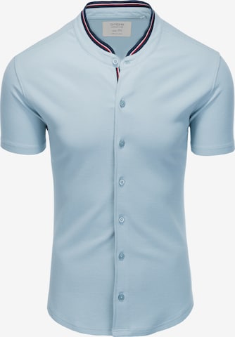 Ombre Slim fit Button Up Shirt 'K543' in Blue: front