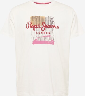 T-Shirt 'MELBOURNE' Pepe Jeans en blanc : devant