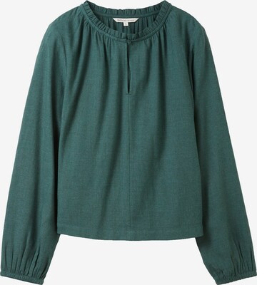 TOM TAILOR DENIM Blouse in Groen: voorkant