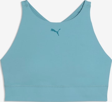 Top sportivo 'Puma Shapeluxe High Neck Bra' di PUMA in blu: frontale
