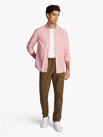 TOMMY HILFIGER Regular fit Button Up Shirt in Orange