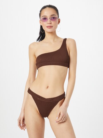 Nasty Gal Bikini Bottoms in Brown