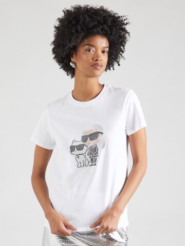 Karl Lagerfeld - Camiseta 'Ikon' en blanco: frente