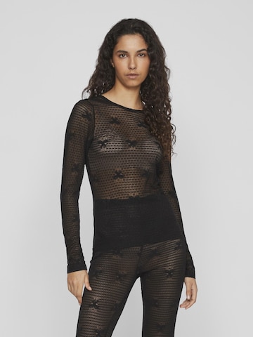 VILA Shirt 'VINeline' in Zwart: voorkant