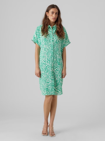 VERO MODA - Vestido camisero en verde