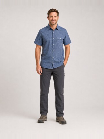 Coupe regular Chemise 'Outdoorhemd Copper Herren Kurzarmhemd kariert große Größen' deproc en bleu