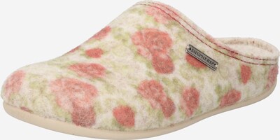 SHEPHERD OF SWEDEN Pantoufle 'CILLA' en beige / vert / rouge chiné, Vue avec produit