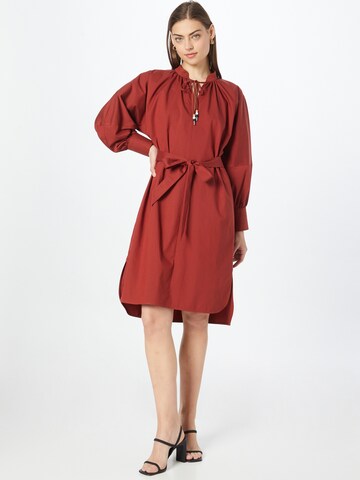 BOSS BlackKošulja haljina 'Dapera' - crvena boja: prednji dio