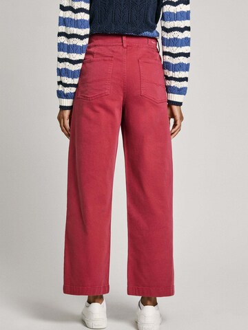 Wide leg Jeans ' TANIA ' di Pepe Jeans in rosso