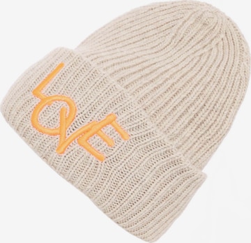 Zwillingsherz Beanie in Beige: front