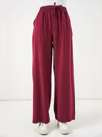 Bigdart Wide leg Trousers in Red: front