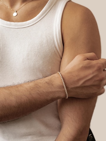 Hey Happiness - Pulsera 'Crystal Tennis' en oro