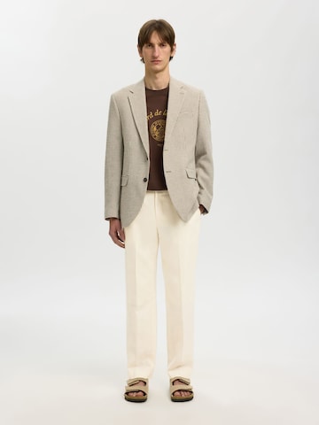 SELECTED Regular Trousers with creases in Beige