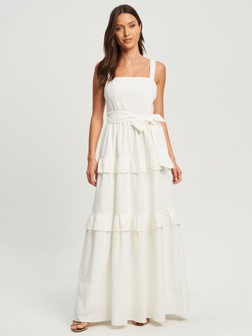 Tussah Dress 'NATALIA' in White: front