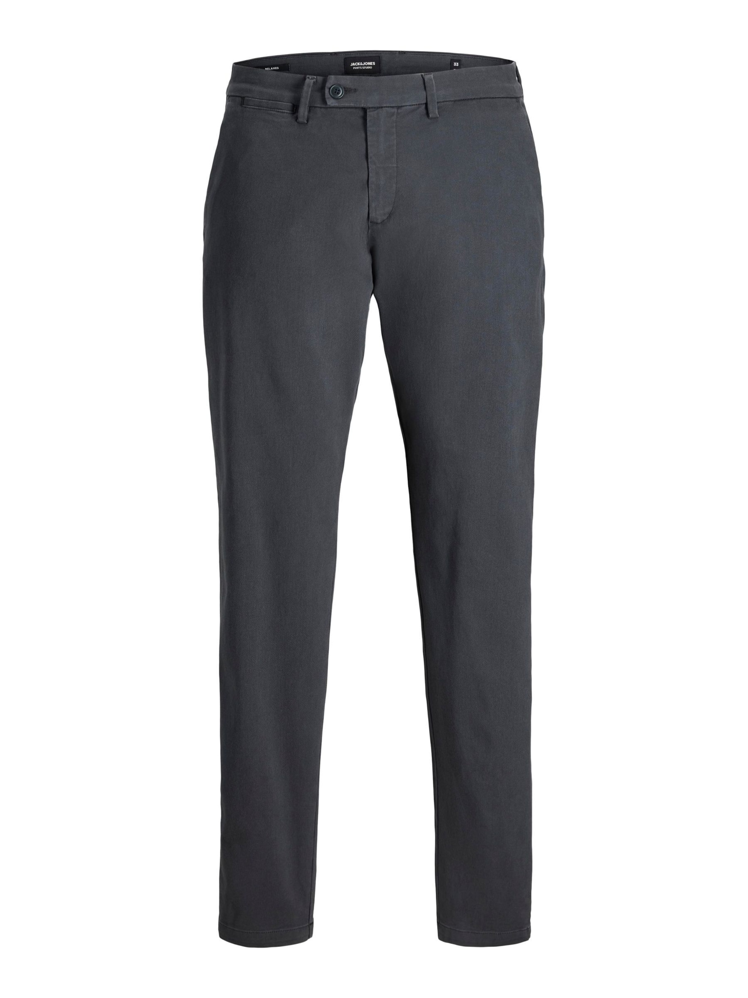 JACK & JONES - Loosefit Pantalón chino en gris: frente