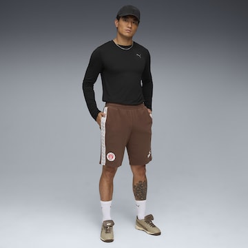 Regular Pantalon de sport 'FC St. Pauli King' PUMA en marron
