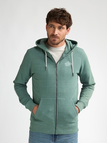PETROL INDUSTRIES MEN Sweatvest in Groen: voorkant