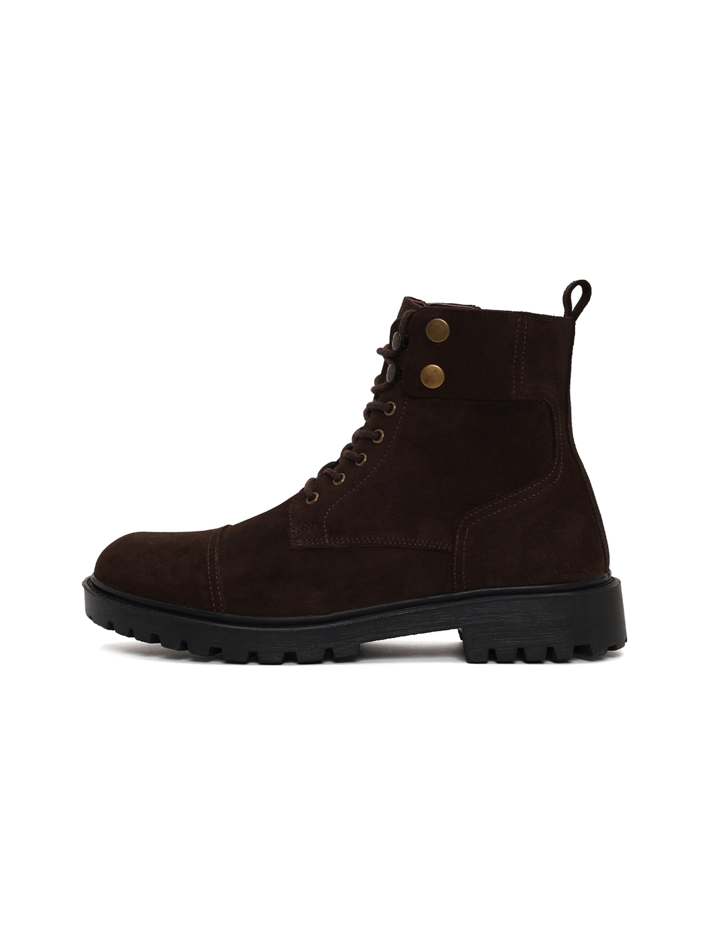 Derimod - Botas con cordones en marrón: frente