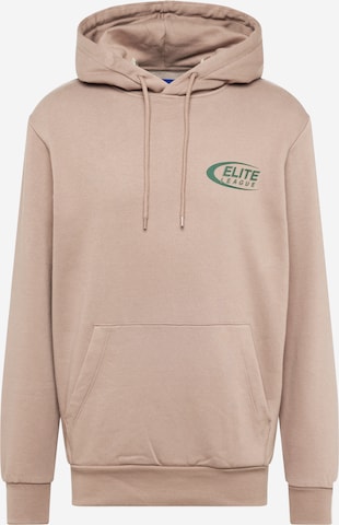 JACK & JONES Sweatshirt 'ELITE' in Brown: front