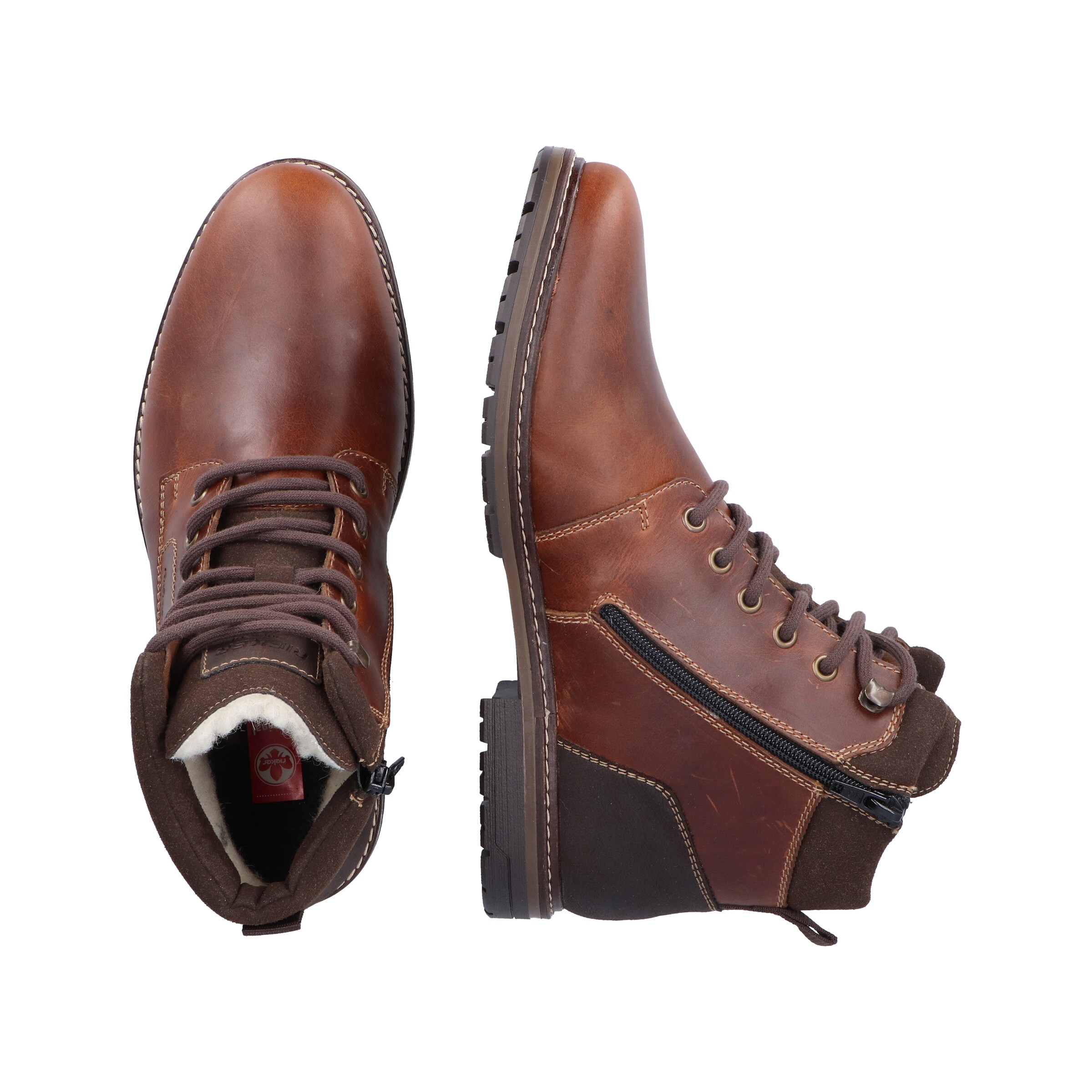 Boots stringati di Rieker in marrone