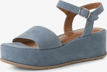 Sandales Tamaris en bleu : devant