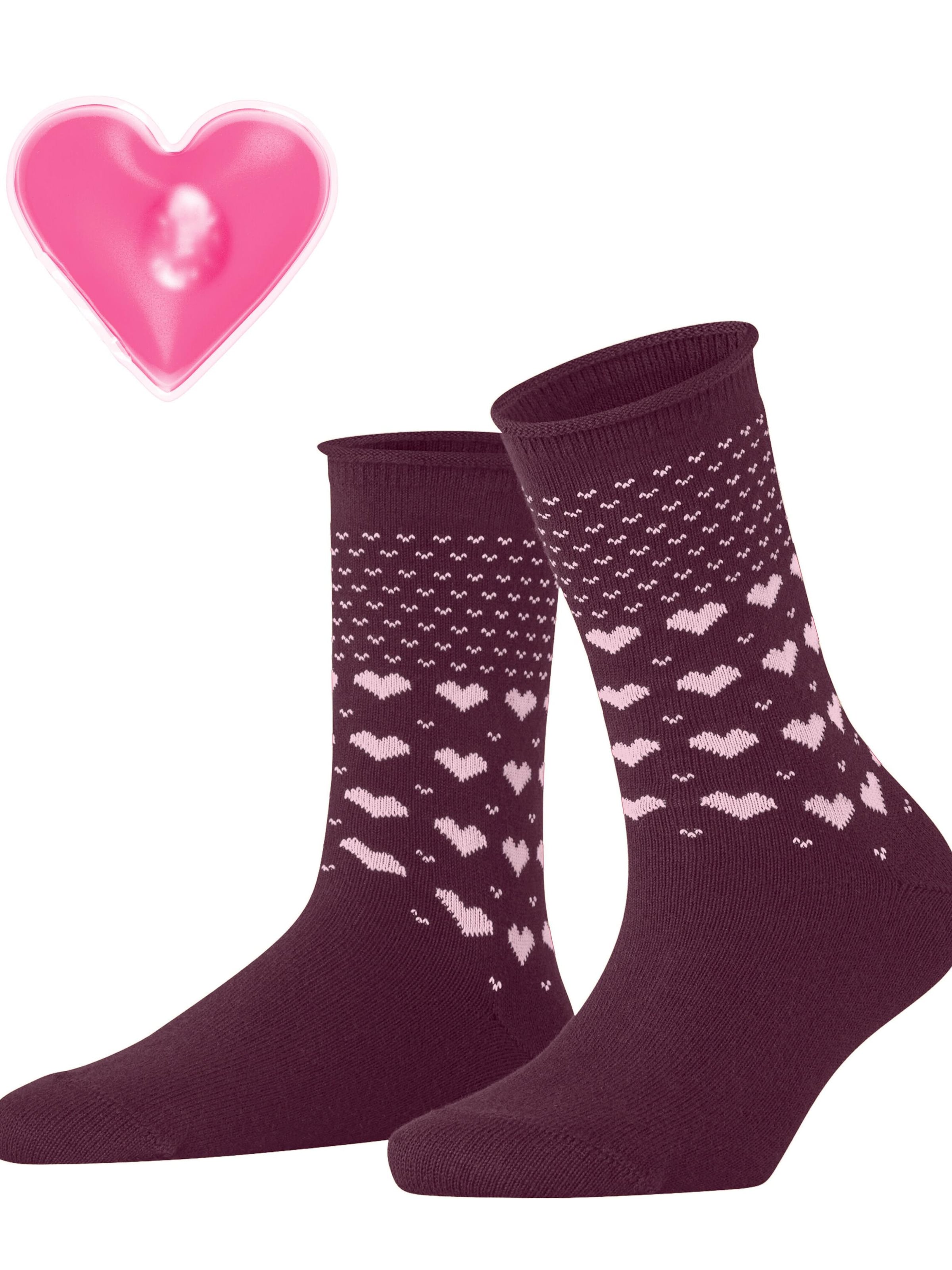 ESPRIT Socken 'Warming Hearts'‌‌‌‌‌‌‌‌ in Rot: Vorderseite