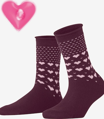 ESPRIT Socken 'Warming Hearts' in Rot: Vorderseite