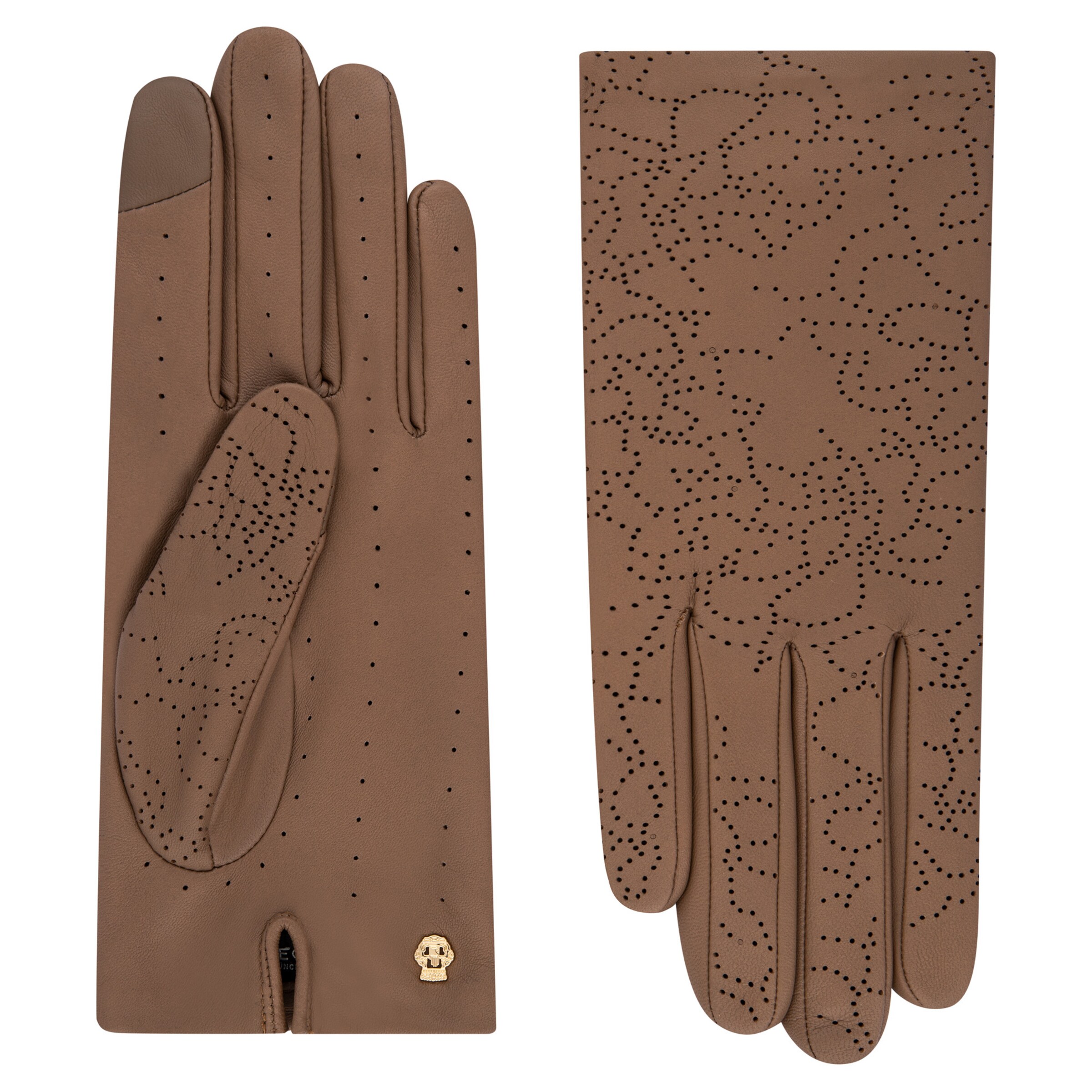 Roeckl Lederhandschuhe 'CLICHY TOUCH' in Braun: Vorderseite