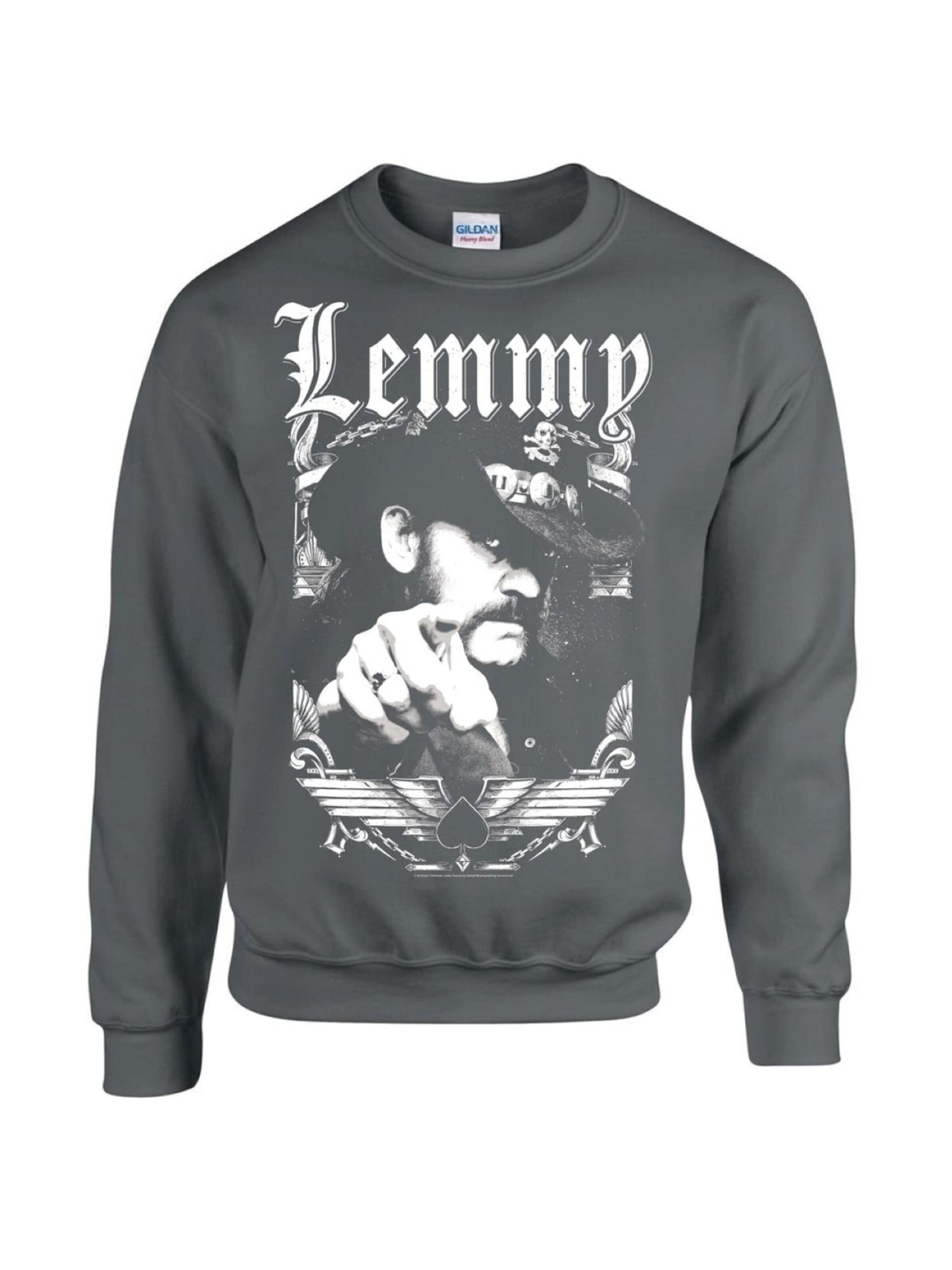 Felpa 'Lemmy Kilmister Respect 1945-2015' di Rockshirts in grigio: frontale