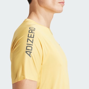 T-Shirt fonctionnel 'Adizero' ADIDAS PERFORMANCE en jaune