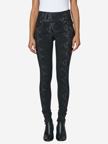 KOROSHI Skinny Broek in Zwart: voorkant