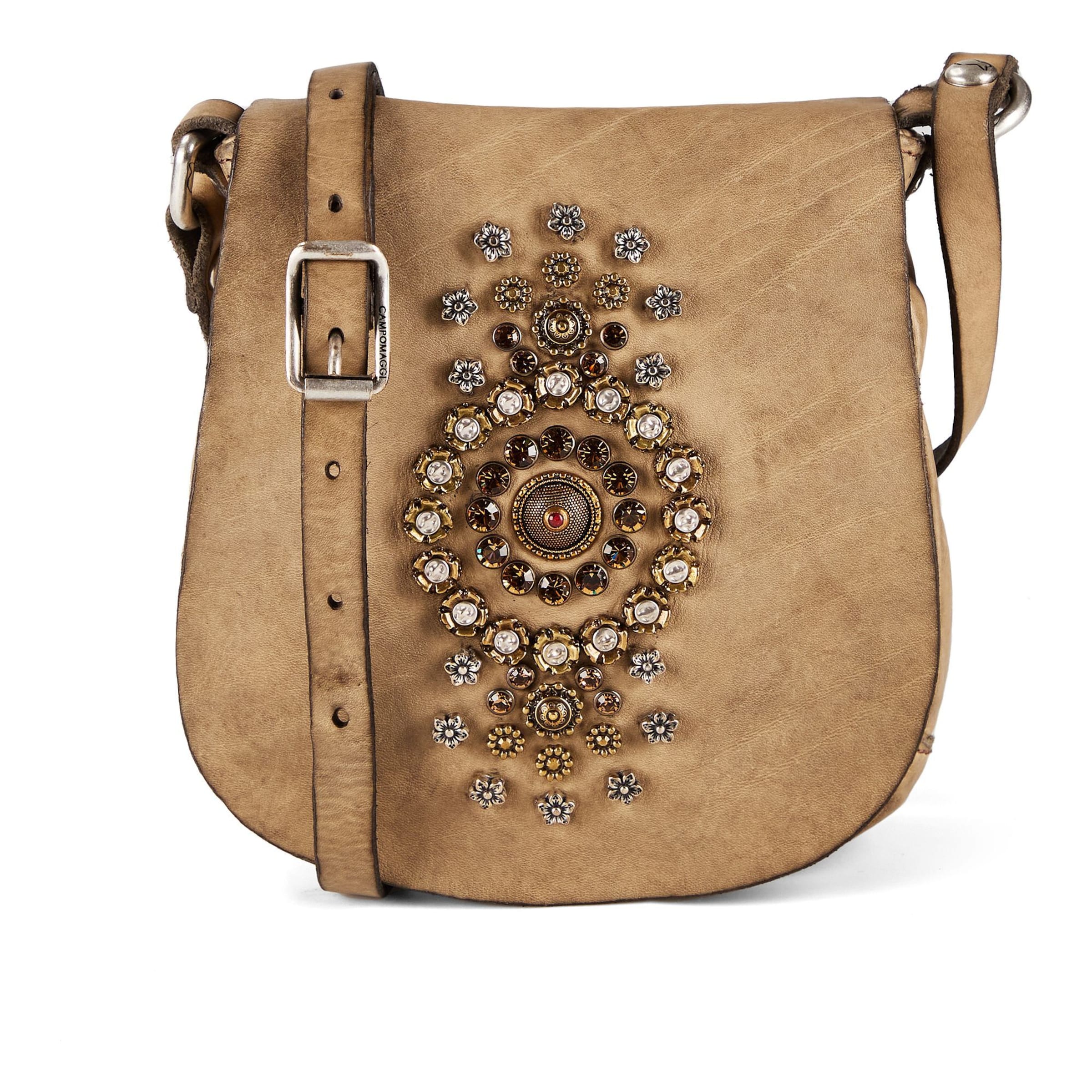 Borsa a tracolla 'Glada' di Campomaggi in marrone: frontale